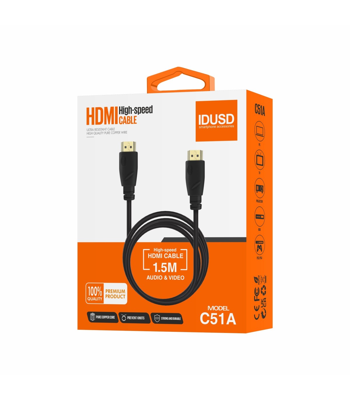 Cable HDMI 1.4V 1.5M – Calidad y Rendimiento para tu Entretenimiento